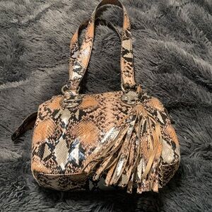Snake print handbag